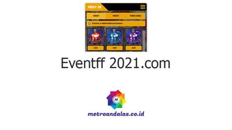 Sertifikat, penghargaan, tanda, atau dokumen yang dipajang di eventff 2021.com di Saldo Poin & gold voucher game murah semangat grind misi