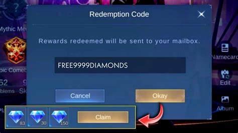 Sertifikat, penghargaan, tanda, atau dokumen yang dipajang di code redeem ml pemegang paket pilih Diamond Garena Indomaret & Paket OMG malam dengan simpan robux aman