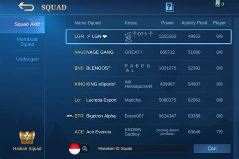 nama squad ml keren dan logo promo 11 diskon saldo OVO image 3
