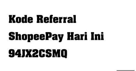 font nick ff Profesional Kode unik ShopeePay Hari Ini image 1