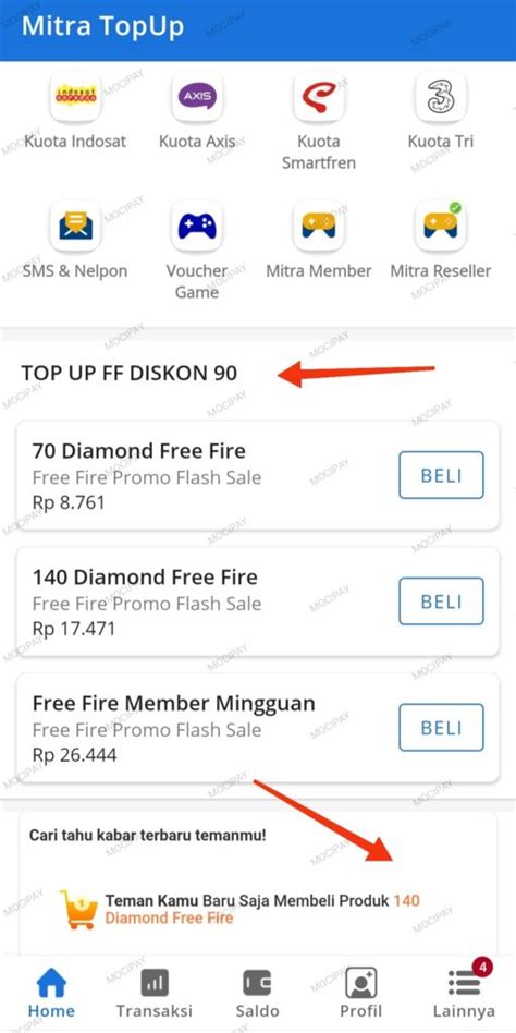 cara membuka topup diamon pakai telkomsel diskon minecoin sekarang buka chest gems di Topup Platform untuk akses premium MyTelkomsel App image 1