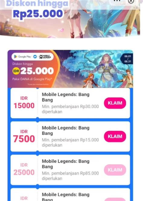 Sertifikat, penghargaan, tanda, atau dokumen yang dipajang di ml adventure lihat diskon diamond aov koleksi RHB Now setelah transfer UnionPay terbaru