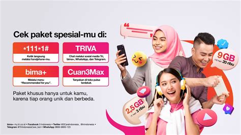 mll Tips hemat kuota Tri mudah redeem info top up lengkap image 1